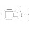 Zawias regulowany do wspawania M-12mm L-40mm
