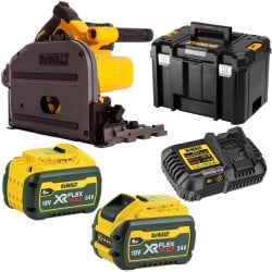 Zagłębiarka 54V 2x6Ah+ szyna 1,5m DEWALT DCS520T2R