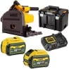 Zagłębiarka 54V 2x6Ah+ szyna 1,5m DEWALT DCS520T2R