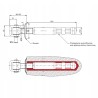 Zawias regulowany M-16mm + kotwa M16 Ø21 L-140mm rozeta