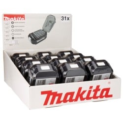 Zestaw bitów Makita E-00022 25mm 1/4’’ 31el. ’’ACCU BOX’’ – ekspozytor 12szt.