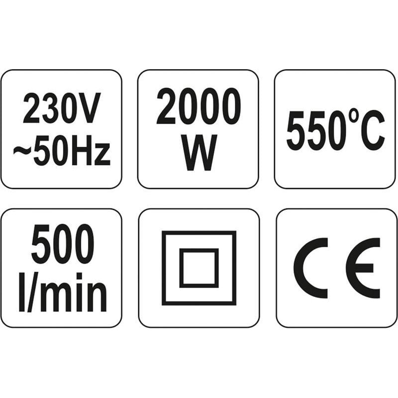 Opalarka 2000W 70~550°c