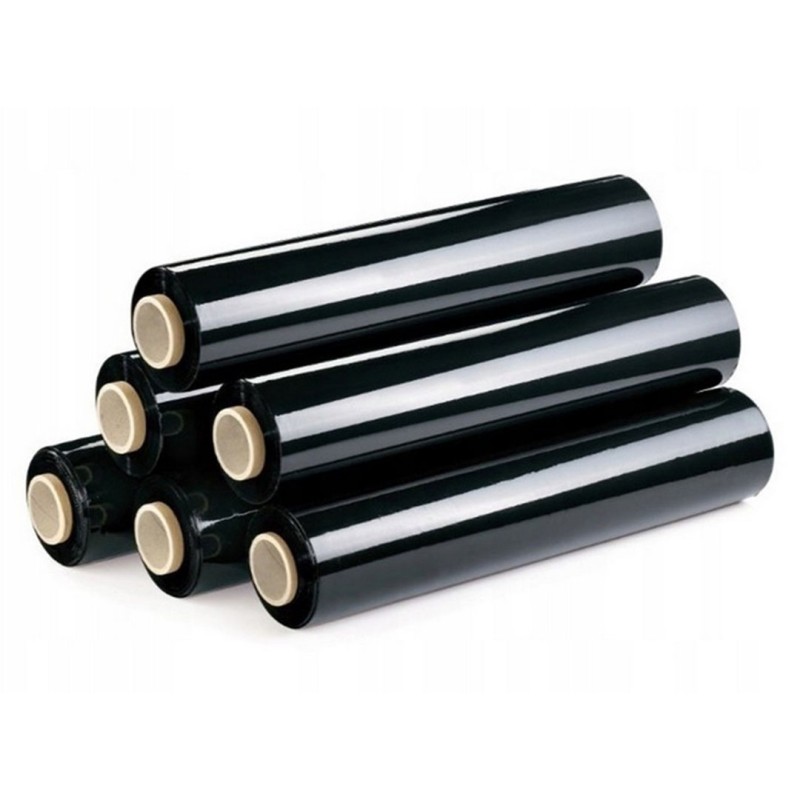Folia stretch EXTRA 3 kg czarna, 6 rolek