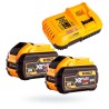 Zestaw DeWALT DCH335X2 (DCH333+2xDCB547+DCB118+D25304DH) Młotowiertarka 54V 3,5J DCH333, 2x9Ah Odsysacz pyłu Walizka