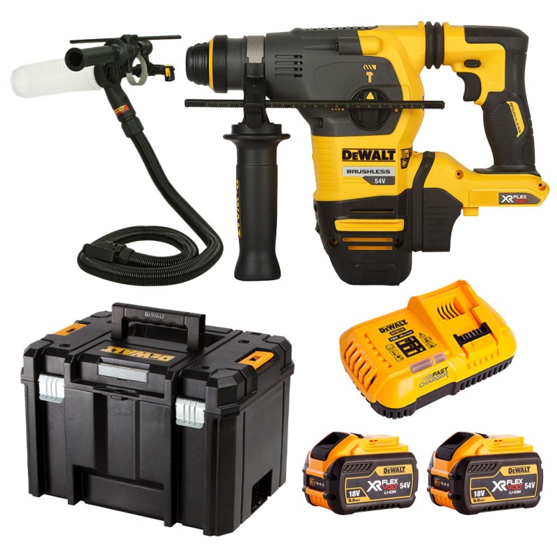 Młotowiertarka DeWALT DCH333X2 54V XR 3,5J BL + DWH201D 2x9Ah walizka