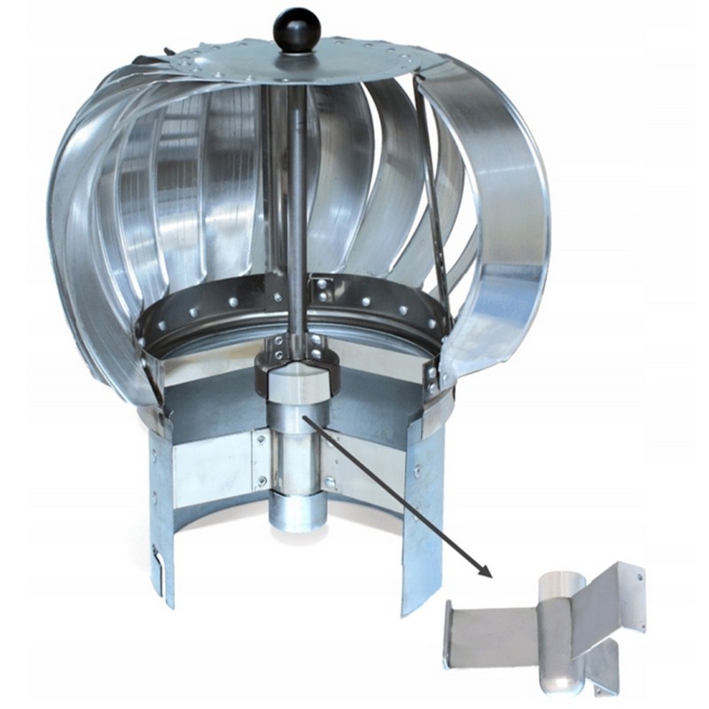 Obrotowa nasada kominowa PRODMAX KJ39/150 fi 150 TRN z podstawą aluminiową