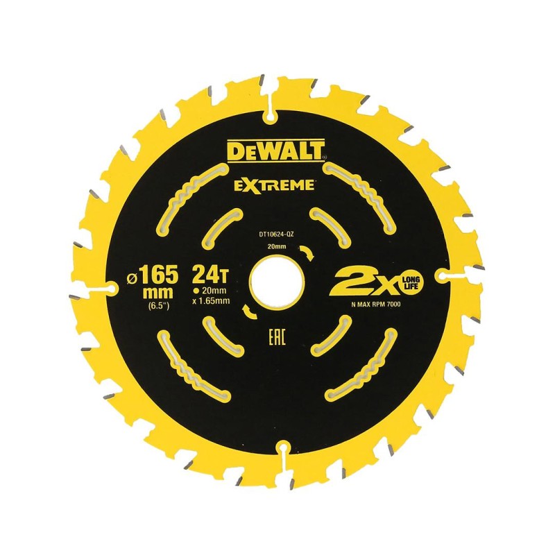 Piła tarcz DEWALT DT10624 165x24zx20 widia EXTREME