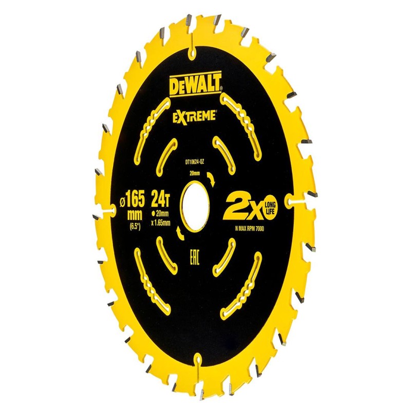 Piła tarcz DEWALT DT10624 165x24zx20 widia EXTREME