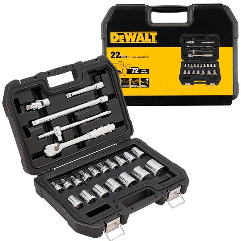 Zestaw 22 kluczy nasadowych 1/2 DeWALT DWMT19241-1