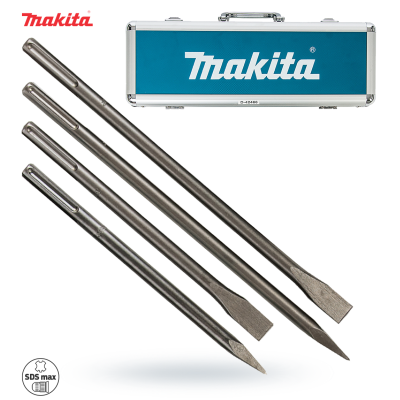 Dłuta z uchwytem SDS MAX kpl 4cz MAKITA