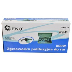 Polifuzyjna zgrzewarka do rur termoplastycznych GEKO G81030 20-63mm 800W