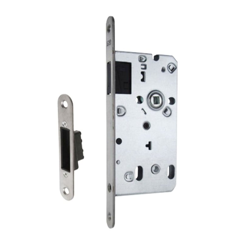 Zamek wpuszczany magnetyczny łazienkowy z zaczepem LOB 72/50mm WC Z75MC-43-00 nierdzewka