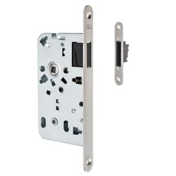 Zamek wpuszczany magnetyczny łazienkowy z zaczepem LOB 72/50mm WC Z75MC-43-00 nierdzewka