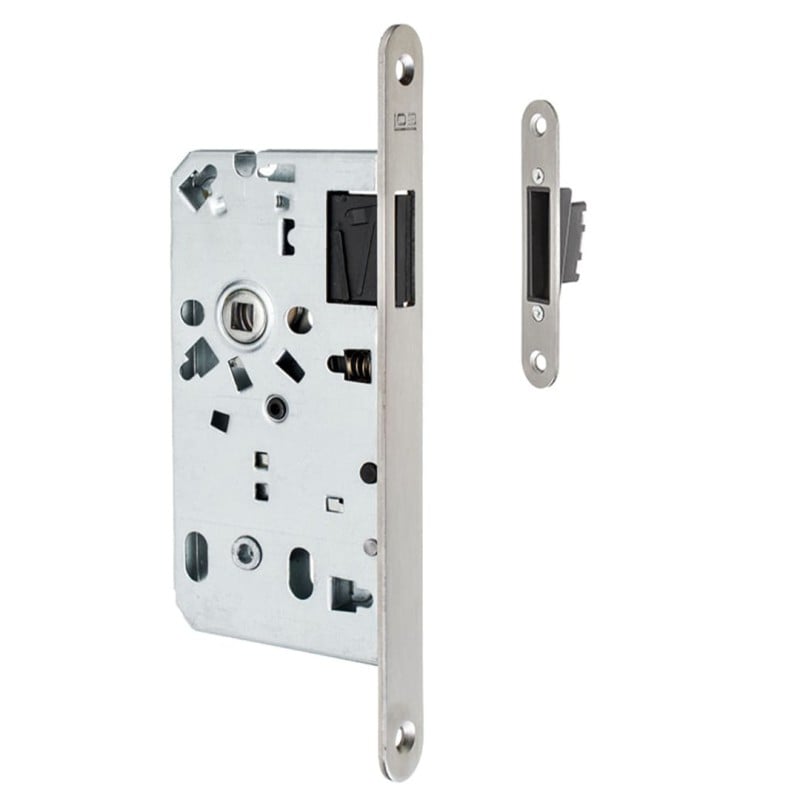 Zamek wpuszczany magnetyczny łazienkowy z zaczepem LOB 72/50mm WC Z75MC-43-00 nierdzewka