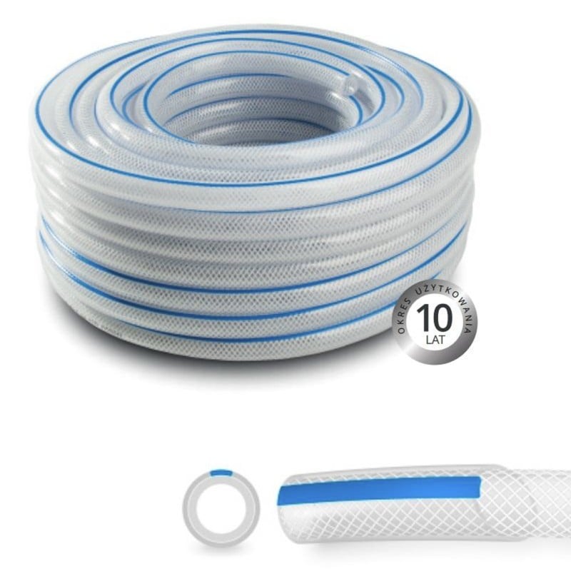 Wąż igielitowy Polix PCV 12mm x 50m 2,5mm 4-warstwy przezroczysty