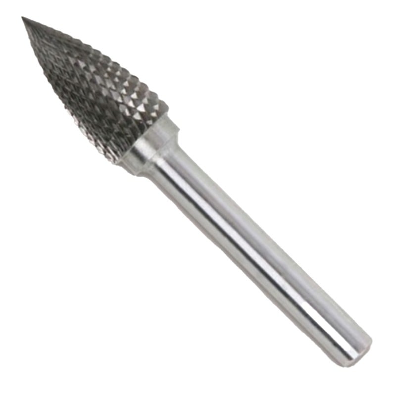 Ostrołukowy pilnik obrotowy węglikowy Beta 426MD/F16 16x25 mm, trzpień 6 mm z łamaczem wióra