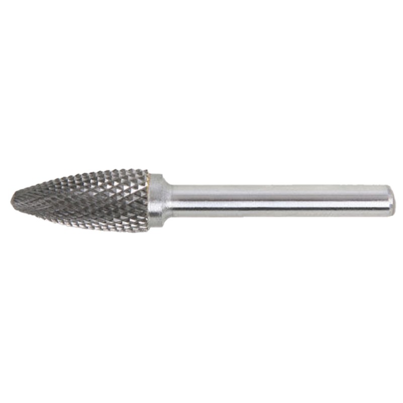 Ostrołukowy zaokrąglony pilnik obrotowy węglikowy Beta 426MD/FA12 12x25 mm, trzpień 6 mm z łamaczem wióra
