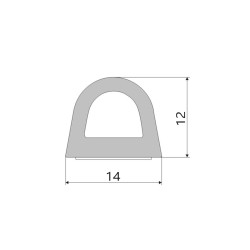 Uszczelka samoprzylepna do okien i drzwi Pgum-sill EPDM profil D 14x12mm biała 40m rolka