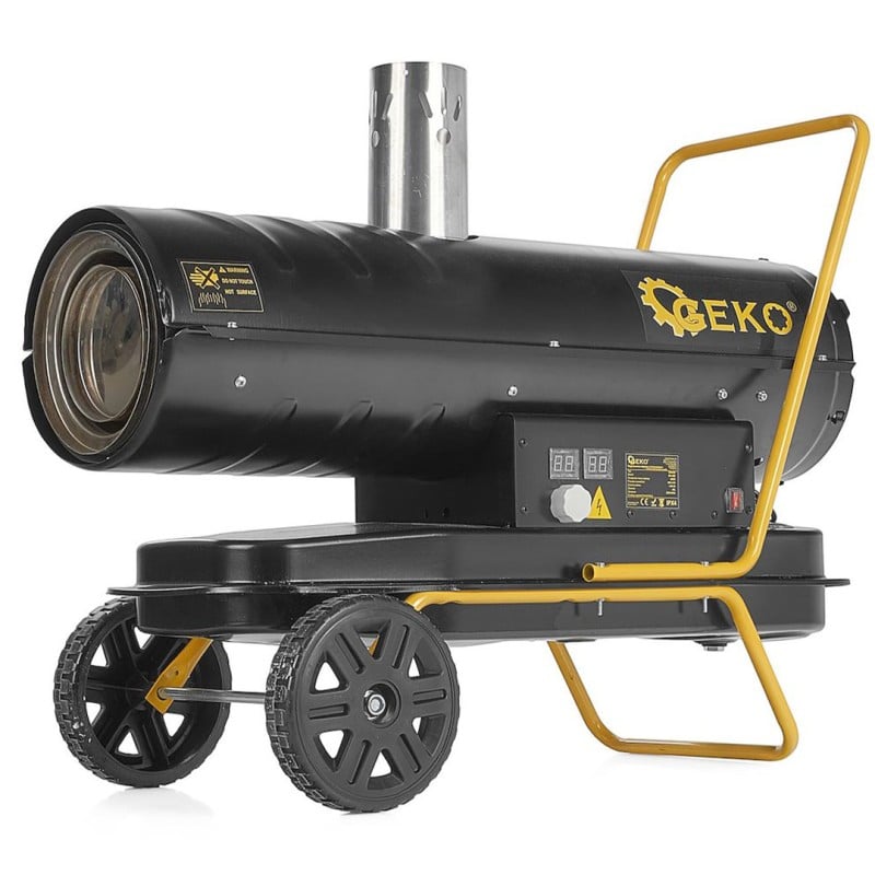 Nagrzewnica olejowa z odprowadzaczem spalin GEKO G80425 25 kW 1,65 l/h