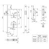 Zamek wpuszczany magnetyczny na klucz LOB Z75MZ-43-00 72/50mm nierdzewka