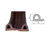 Uszczelka samoprzylepna do okien i drzwi Pgum-sill EPDM profil P 9x5,5mm brąz 6m