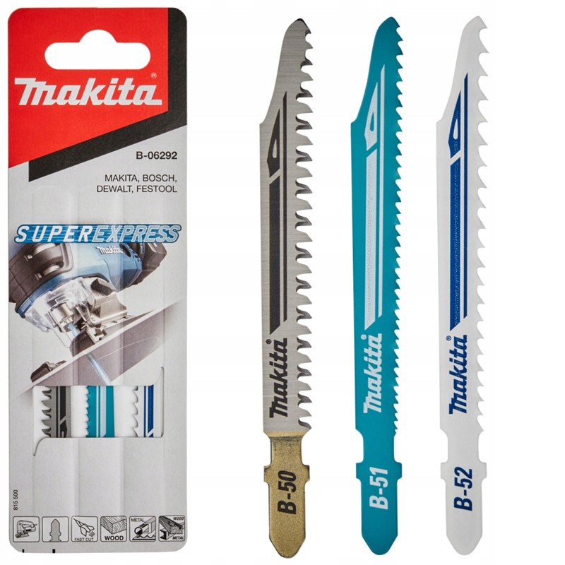 Komplet brzeszczotów Super-Express do wyrzynarki Makita B-06292 100mm 73mm HCS HSS 3 sztuki