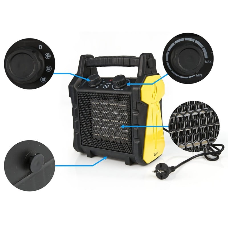 Przenośna nagrzewnica elektryczna ceramiczna GEKO G80406 3kW IPX0