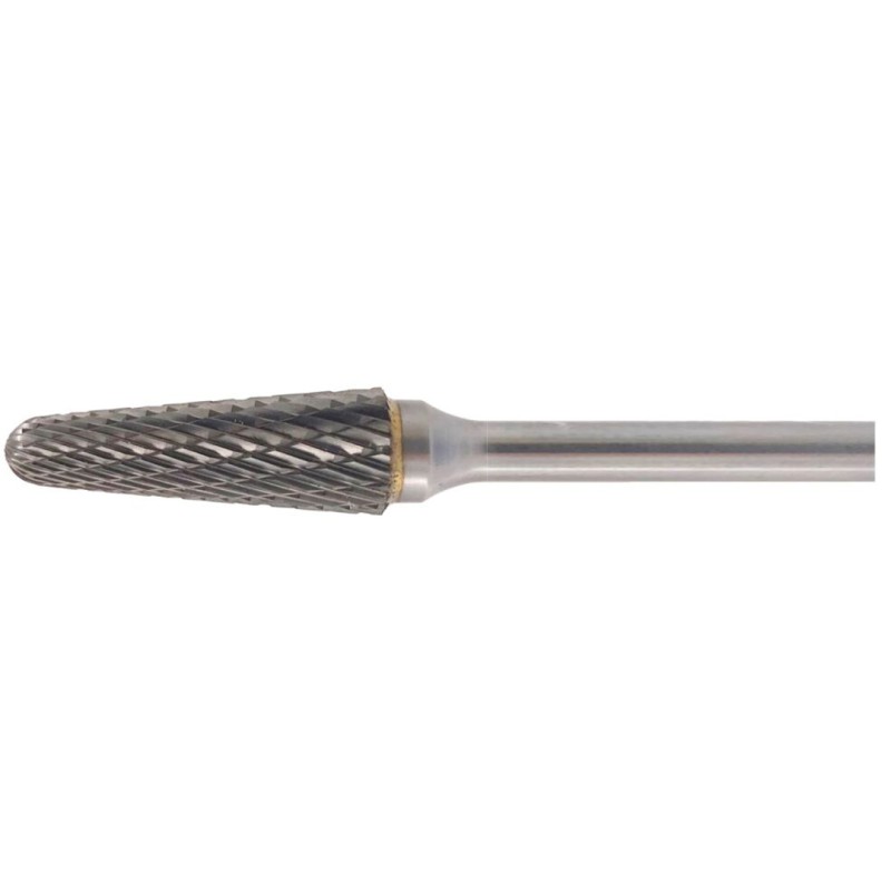 Stożkowy pilnik obrotowy węglikowy Beta 426MD/TA16 16x25 mm, trzpień 6 mm z łamaczem wióra