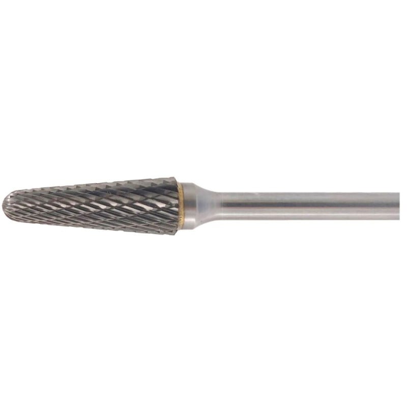 Stożkowy pilnik obrotowy węglikowy Beta 426MD/TA12 12x28 mm, trzpień 6 mm z łamaczem wióra