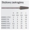 Stożkowy pilnik obrotowy węglikowy Beta 426MD/TA12 12x28 mm, trzpień 6 mm z łamaczem wióra
