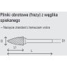 Walcowy pilnik obrotowy węglikowy Beta 426MD/CP16 16x25 mm, trzpień 6 mm z łamaczem wióra, płaski