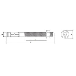 Ocynkowana kotwa ekspresowa do betonu Wkręt-met LE-ZN-08095(X50) 8x95mm , 50 sztuk