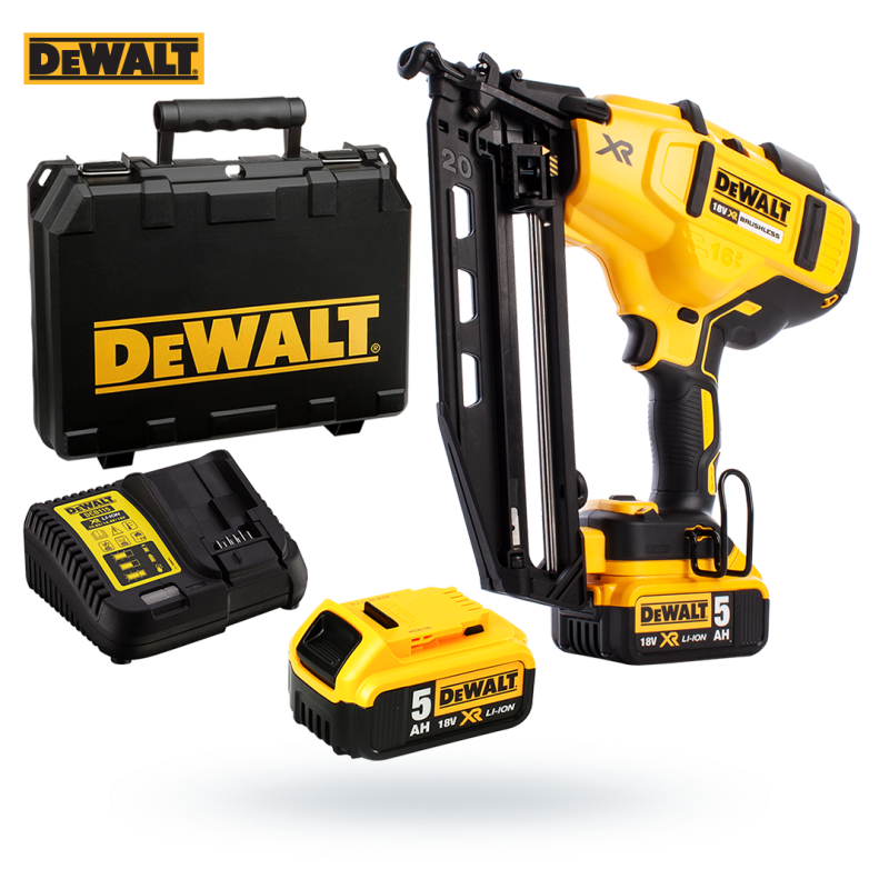 Akumulatorowa sztyfciarka DeWALT DCN660P2 XR 18V BL 16Ga 2x5Ah ładowarka walizka