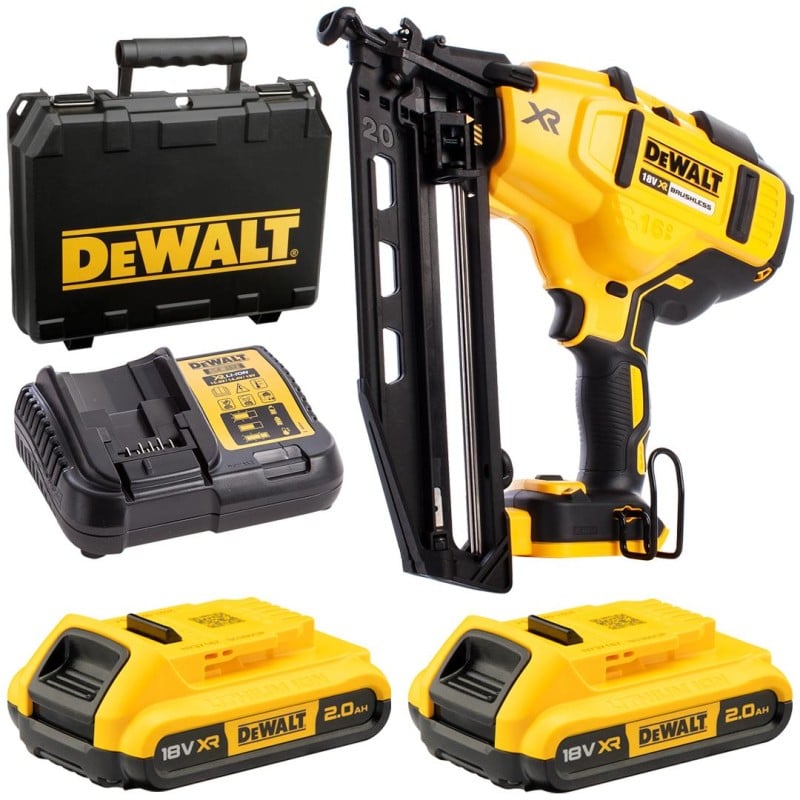 Akumulatorowa sztyfciarka DeWALT DCN660D2 XR 18V BL 16Ga 2x2Ah ładowarka walizka