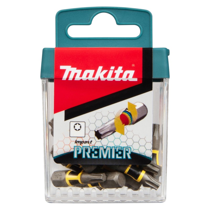 Bity udarowe Makita E-25965 Impact Premier T25 25mm Torx 1/4" 15szt