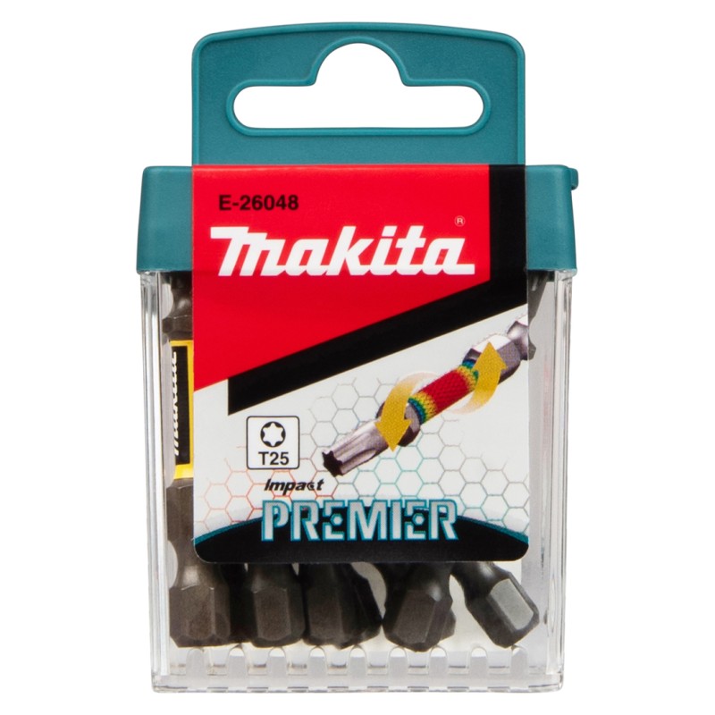 Bity udarowe Makita E-26048 Impact Premier T25 50mm Torx 1/4" 10szt
