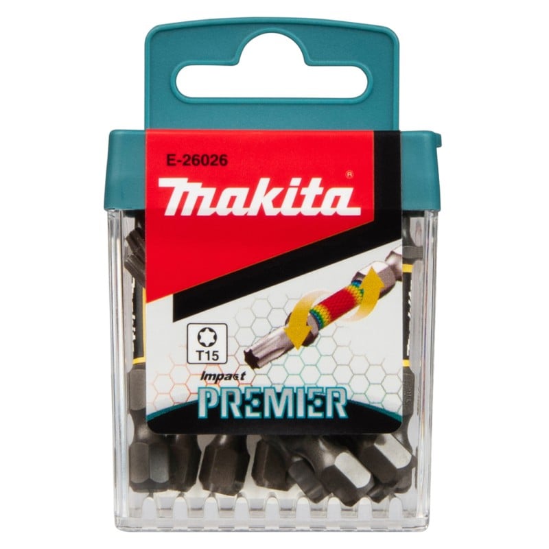 Bity udarowe Makita EE-26026 Impact Premier T15 50mm Torx 1/4" 10szt