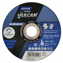 Tarcza do metalu NORTON 66252851227 125x1 INOX, 100szt.+deszczówka gratis