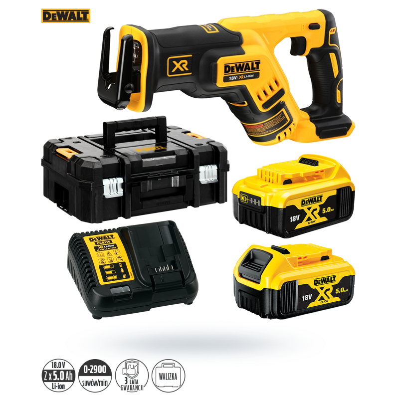 Pilarka szablasta DEWALT DCS367P2 18V XR 2x5Ah