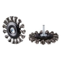 Szczotka tarczowa ściernica RHODIUS 353046 Ø 75mm z trzpieniem Ø 6mm drut splatany