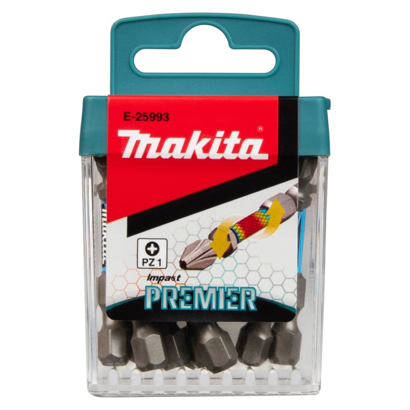 Bity udarowe Makita E-25993 Impact Premier PZ1 50mm Pozidriv 1/4" 10szt