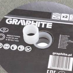 Tarcza szlifierska do metalu GRAPHITE 57T127 P60 125x16x20/12,7mm z tulejami 2szt.