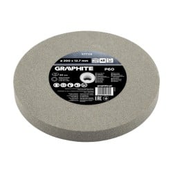 Tarcza szlifierska do metalu GRAPHITE 57T128 P60 200x20x20/12,7mm tuleje 2szt.