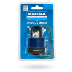 Kłódka pałąkowa GERDA stalowa S 55 H65 AQUA MODUS