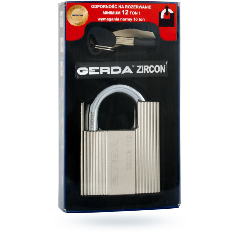 Kłódka pałąkowa GERDA ZIRCON 116 at.kl 6 C chroni