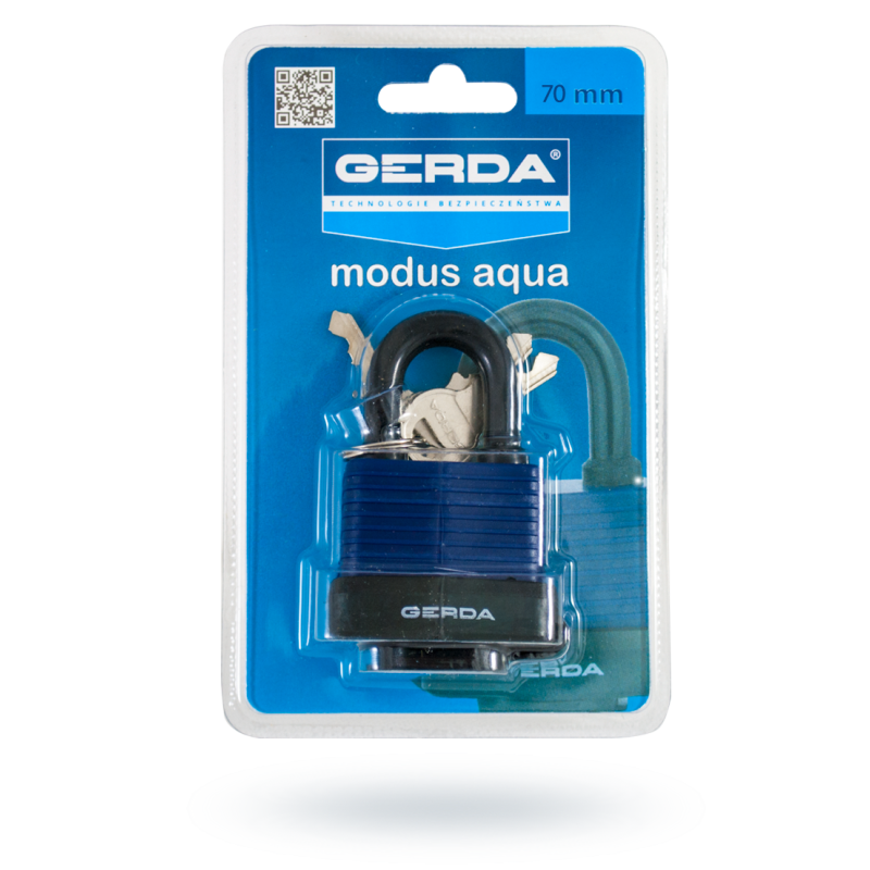 Kłódka pałąkowa GERDA stalowa S 70 AQUA MODUS