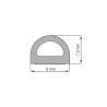 Uszczelka samoprzylepna do okien drzwi Pgum-sill profil D 9x7,5mm biała 6m