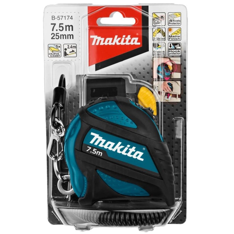 Miara miarka zwijana 7,5m z linką Makita B-57174