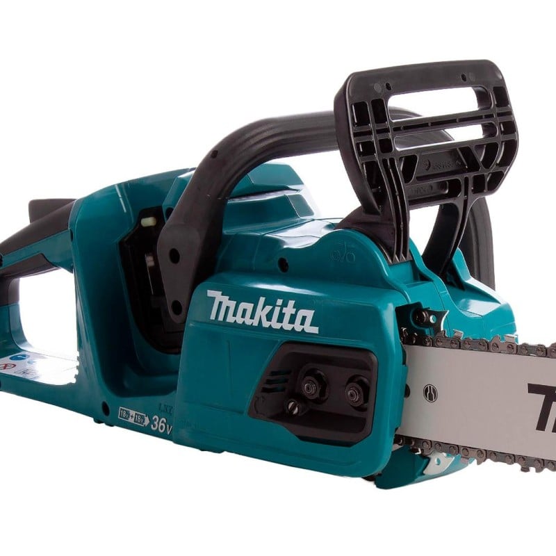 Akumulatorowa piła łańcuchowa 35cm BLDC XPT LXT 2x18V Makita DUC355Z + zestaw zasilający 2x6Ah 18V, ładowarka DC18RD + olej
