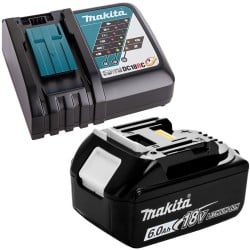 Kompaktowa piła łańcuchowa akumulatorowa 18V LXT 11,5cm 300m/min Makita DUC122 + zestaw zasilający 1x6Ah 18V, ładowarka + olej